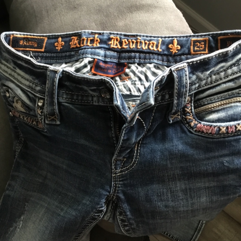 Rock Revival Skinny Jeans Size 25 - Picture 5 of 6